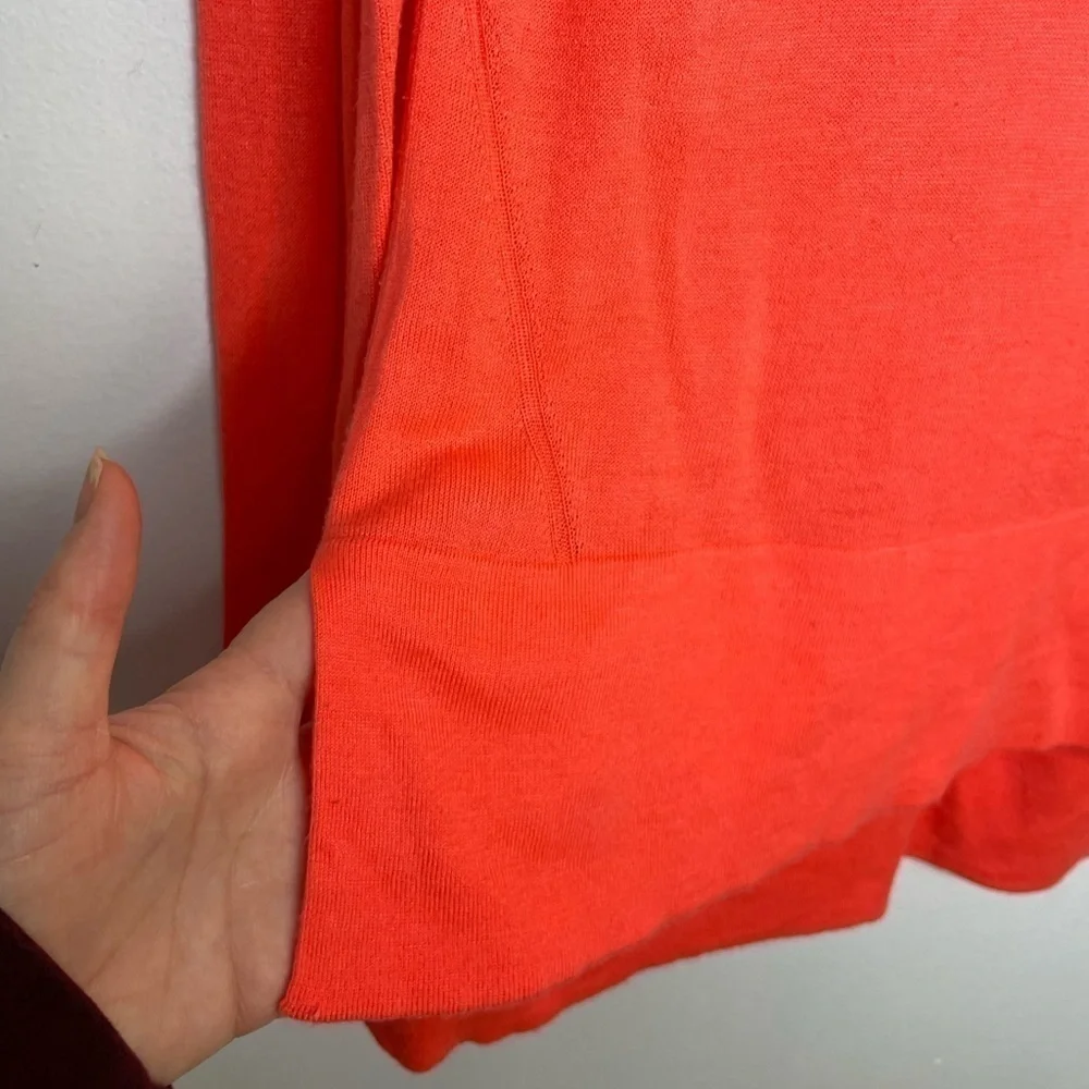 ZARA neon orange pink lightweight slits knit - Picture 6 of 8